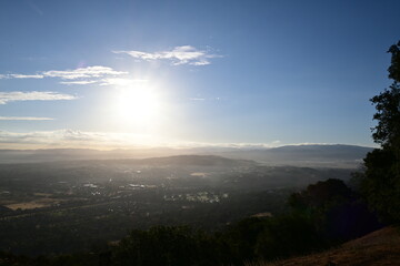 sunset over the mountains