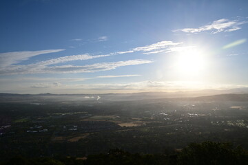 sunset in the mountains