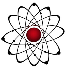 A graphic illustration of an atom