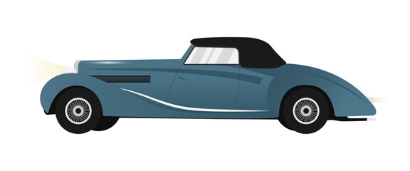 retro car vector illustration isolated on white background