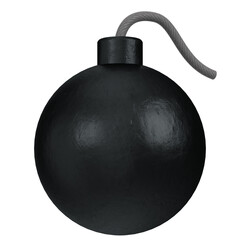 3D rendering illustration of a cartoon bomb