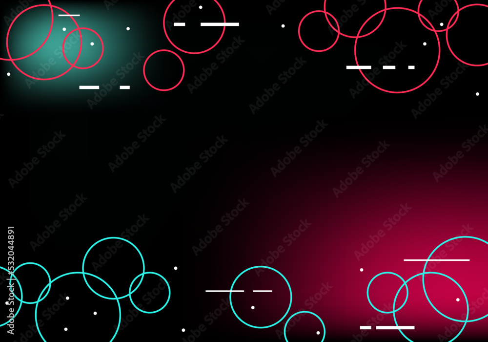 Poster futuristic blue red gradient vector black background contrast color border digital dynamic elegant t