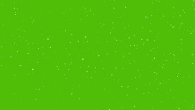Dust particles on green screen. Cinematic realistic animation Macro Slow Motion 4K.