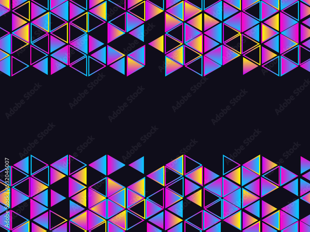 Aufkleber geometric pattern with triangles and hexagons. technology background. vector illustration