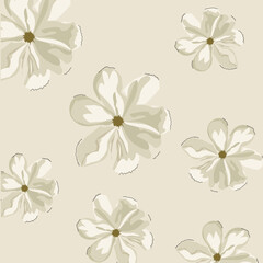 white flowers on fleshy background. wallpaper cover for bedroom and living room. tablecloth for the table.