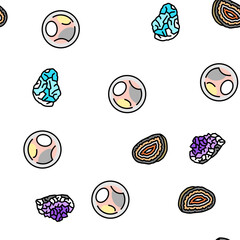 stone rock texture nature vector seamless pattern thin line illustration
