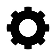 Cog icon Gear wheel symbol icon Settings wheel Vector illustration for website design UI