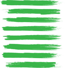Obraz premium Green brush stroke set isolated on background. Collection of trendy brush stroke vector for green ink paint, grunge backdrop, dirt banner, watercolor design and dirty texture. Brush stroke vector