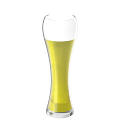 3D rendering illustration of a beer glass