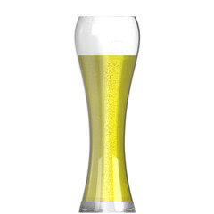 3D rendering illustration of a beer glass