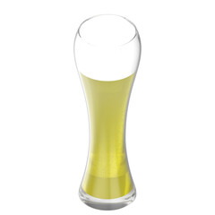 3D rendering illustration of a beer glass