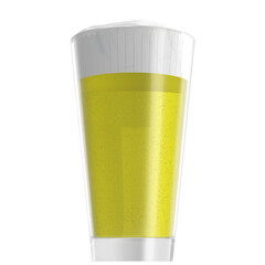 3D rendering illustration of a beer glass