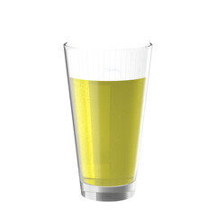 3D rendering illustration of a beer glass
