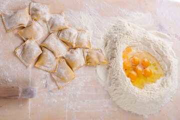 Making home made ravioli series of photo full lesson