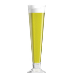 3D rendering illustration of a beer glass