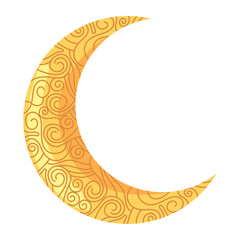 golden crescent moon © Gstudio