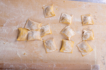 Making home made ravioli series of photo full lesson