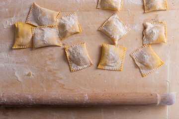 Making home made ravioli series of photo full lesson