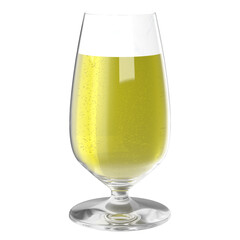 3D rendering illustration of a beer glass