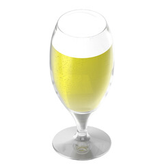 3D rendering illustration of a beer glass