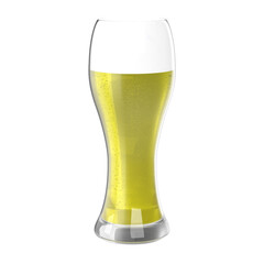 3D rendering illustration of a beer glass
