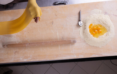 Making home made ravioli series of photo full lesson