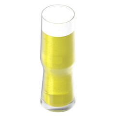 3D rendering illustration of a beer glass