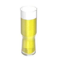 3D rendering illustration of a beer glass