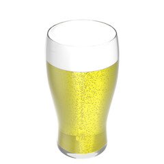 3D rendering illustration of a beer glass