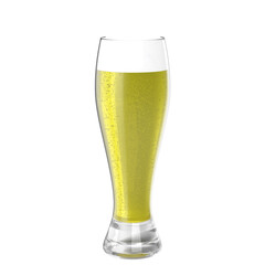 3D rendering illustration of a beer glass