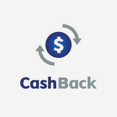 Cashback. Vector illustration of money and arrow