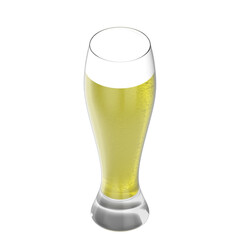 3D rendering illustration of a beer glass