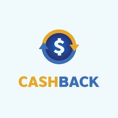 Vector illustration of money. Cashback. Arrows