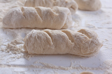 Dough preparing bread handmade - 532047842