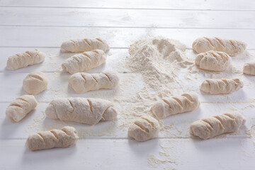 Dough preparing bread handmade - 532047870