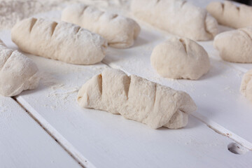 Dough preparing bread handmade - 532047875