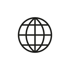 Earth icon. Planet earth. Global network. Email icon. Vector illustration. Stock image. 