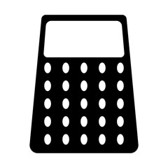 Cartoon grater kitchen icon. Cooking background. Vector illustration. Stock image. 