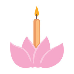 loy krathong lotus with candle
