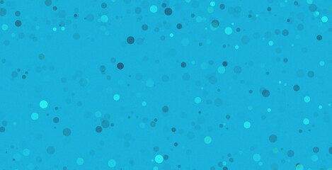 Colorful blue dots on blue background. Retro pastel tone colors. Confetti rain.