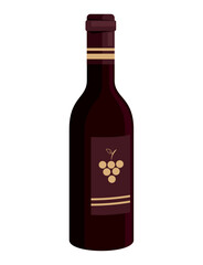 fresh wine grapes bottle