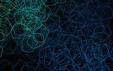 Dark Blue, Green vector template with chaotic shapes.