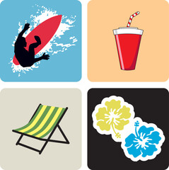 hello summer vector illustration