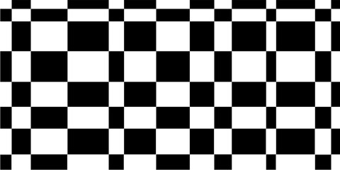 Fototapeta premium A checkerboard pattern of unequal size cells in a row. For prints, decoration, textile, digital.