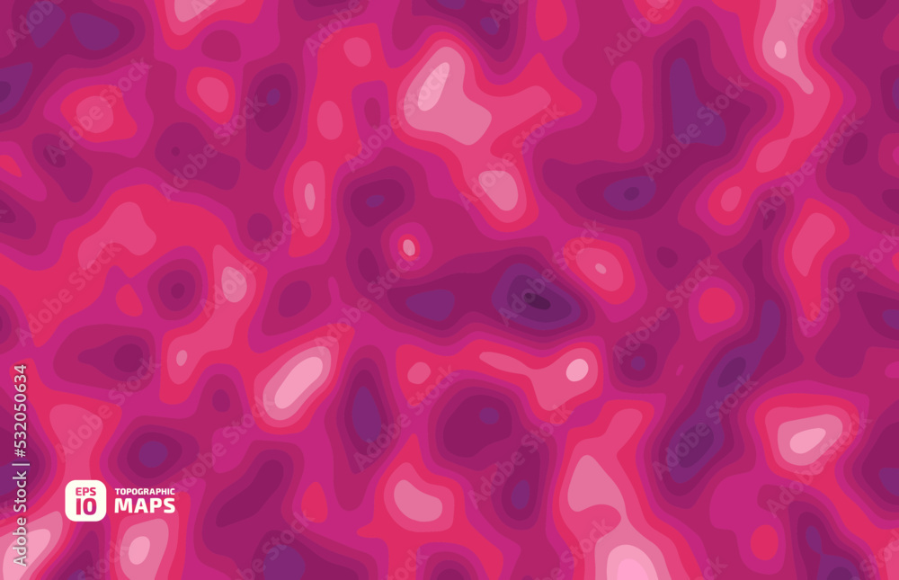 Poster stylized height of topographic contour in the style of paper cutting. the concept of conditional geo