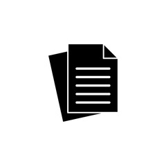 Document icon vector for web and mobile app. Paper sign and symbol. File Icon