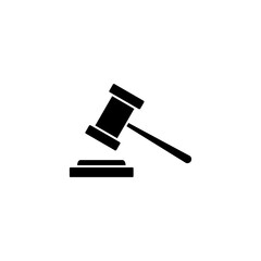 Gavel icon vector for web and mobile app. judge gavel sign and symbol. law icon. auction hammer