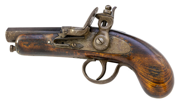 A photograph of a vintage pistol