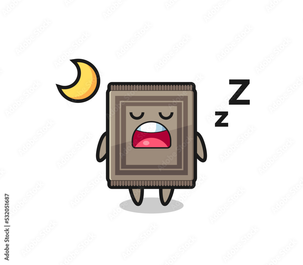 Wall mural carpet character illustration sleeping at night