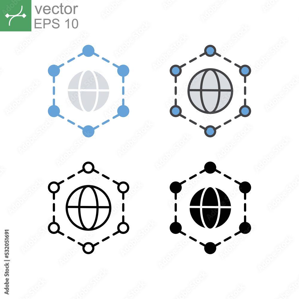 Poster worldwide or world earth globe for global networking technology and social connection. business netw